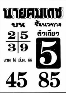 เว็บหวย นายคมเดช 16/3/66