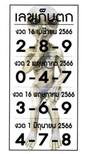 หวยสด เลขเก็บตก 16/4/66
