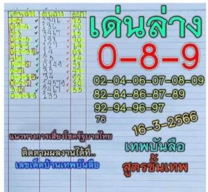 หวยเด็ดเทพบันลือ 1/6/66
