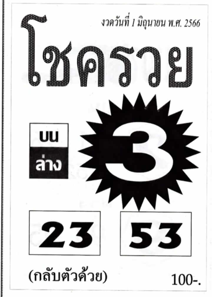 เลขหวยโชครวย 1/6/66