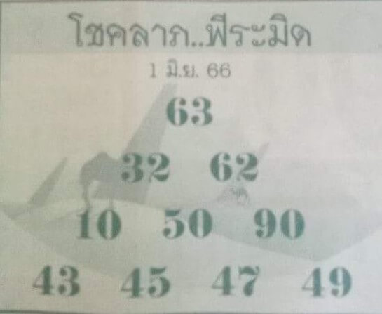 เลขโชคลาภพีระมิด 1/6/66