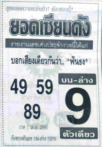 หวยดังเลขยอดเซียนดัง 16-6-66