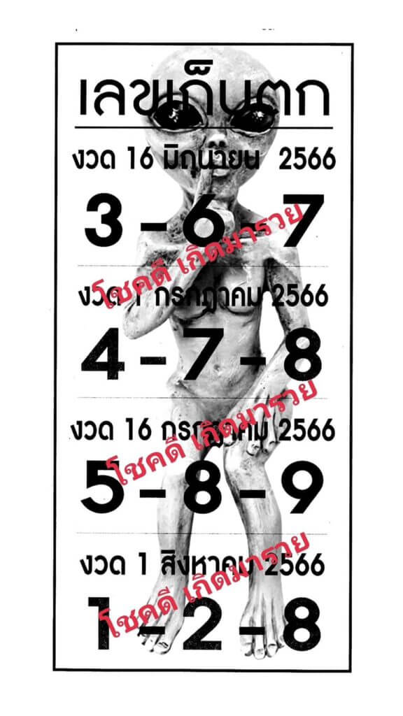 หวยเลขเก็บตก 16-6-66