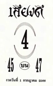 เด็ดดังหวยเสียงดี 1-7-66