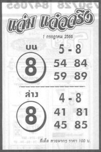 เด็ดดังหวยแจ่มแจ๋วจริง 1-7-66