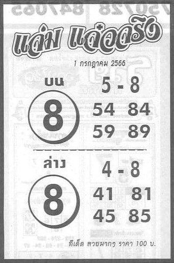 เด็ดดังหวยแจ่มแจ๋วจริง 1-7-66