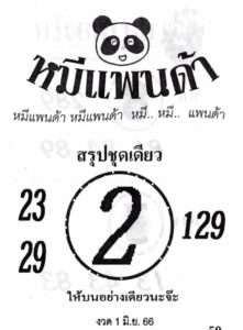 เลขเด็ดหมีแพนด้า 16-6-66