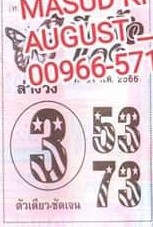 หวยไทย ผีเสื้อแดง 31/7/66