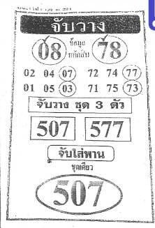 หวยไทย จับวาง 1/11/66