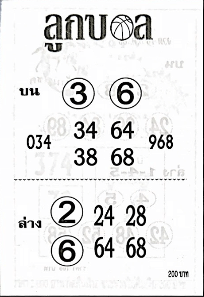 หวยไทย ลูกบอล 30/12/66