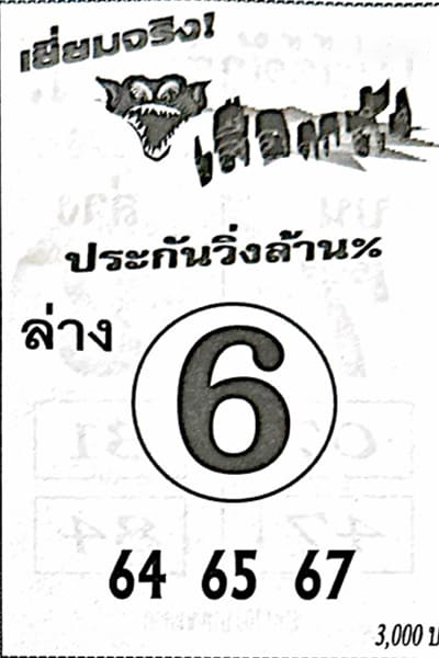 หวยไทย เสือตกถัง 17/1/67